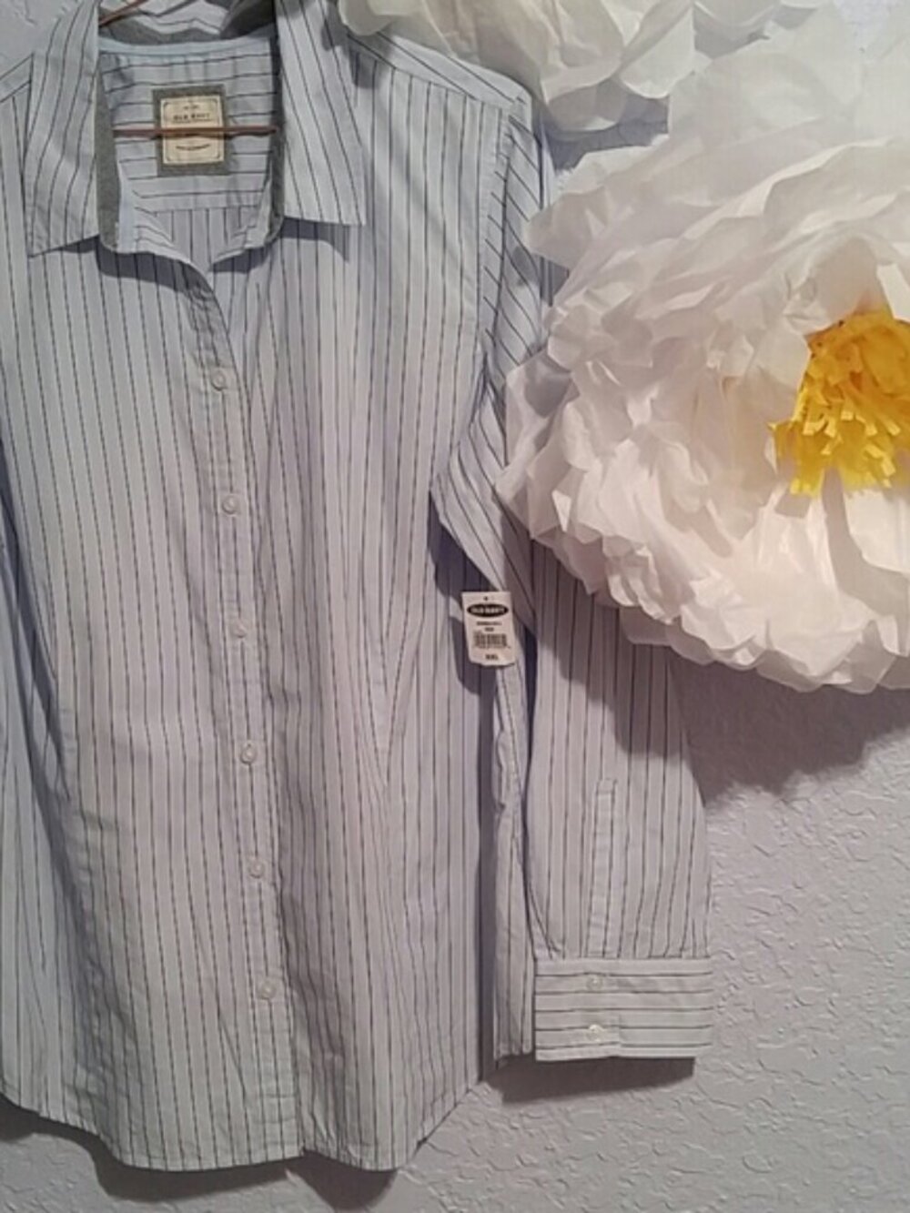 Old Navy NEW SZ XXL Boyfriend Button Down Long Sleeve Top